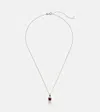 Stone And Strand 10kt Gold Charm Necklace With Garnet In Gold