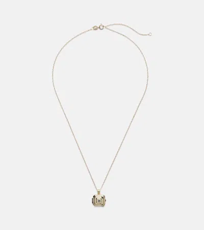 Stone And Strand 10kt Gold Locket Necklace With Diamonds