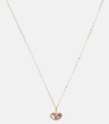 Stone And Strand 10kt Gold Pendant Necklace With Amethyst And Topaz In Gold