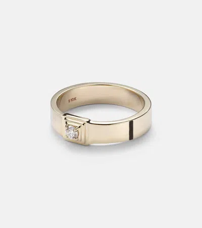 Stone And Strand 10kt Gold Ring With Diamonds