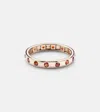 Stone And Strand 10kt Gold Ring With Garnet In Gold