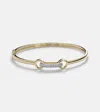 Stone And Strand 14kt Gold Bangle With Diamonds In Gold