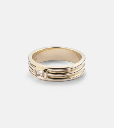 Stone And Strand 14kt Gold Ring With Diamonds