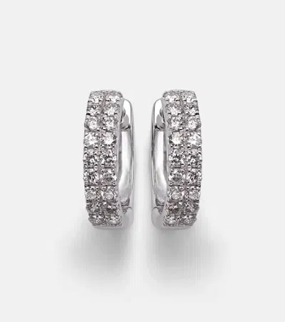 Stone And Strand 14kt White Gold Earrings With Diamonds In Silver
