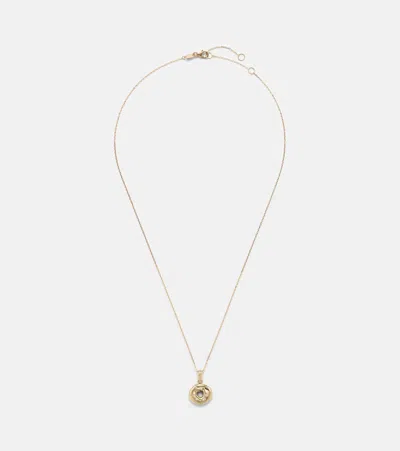 Stone And Strand Bagel Brunch 14kt Gold Pendant Necklace With Diamonds