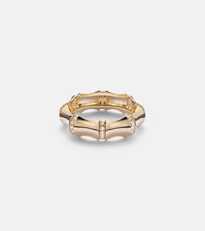 Stone And Strand Bamboo Resort 14kt Gold (585/1000) Ring With Diamonds