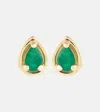 Stone And Strand Birthstone Bonbon 14kt Gold Earrings With Emeralds In Green