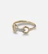 Stone And Strand Bridle 14kt Gold Ring With Diamonds In Gold
