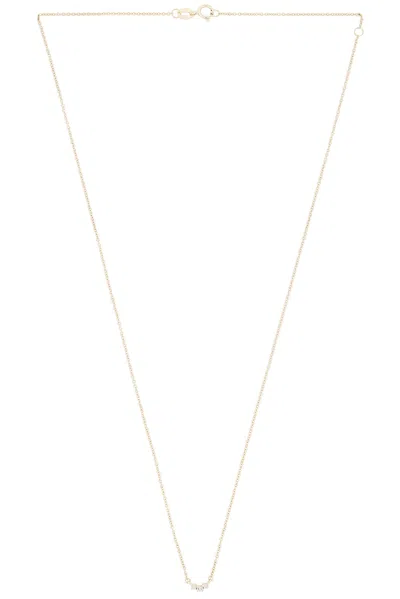 Stone And Strand Dainty Diamond Trio Necklace In 14k Yellow Gold & White Diamond
