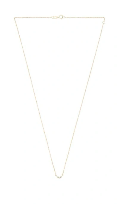 Stone And Strand Dainty Diamond Trio Necklace In 14k Yellow Gold & White Diamond