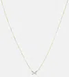 Stone And Strand Diamond Cross Stitch 14kt Gold Necklace With Diamonds In Gold