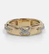 Stone And Strand Diamond Cross Stitch 14kt Gold Ring With White Diamonds In Gold