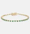 Stone And Strand Emerald Ace 14kt Gold Tennis Bracelet With Emeralds In Gold