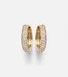 Stone And Strand Essential 14kt Gold Hoop Earrings With Diamonds In Gold