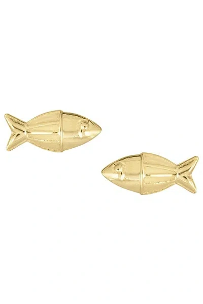 Stone And Strand Gone Fishing Earrings In Gold