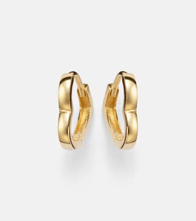 Stone And Strand Heart 14kt Gold (585/1000) Huggie Earrings
