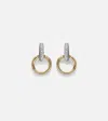 Stone And Strand Horsebit 14kt Gold Earrings With Diamonds In Gold