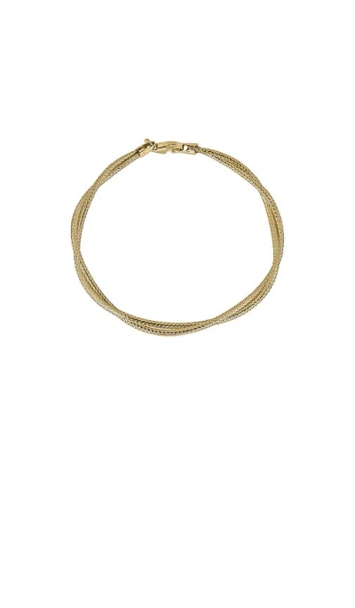 Stone And Strand Interwoven Gold Bracelet