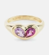 Stone And Strand Lavender Haze 10kt Gold Ring With Amethyst And Topaz In Gold