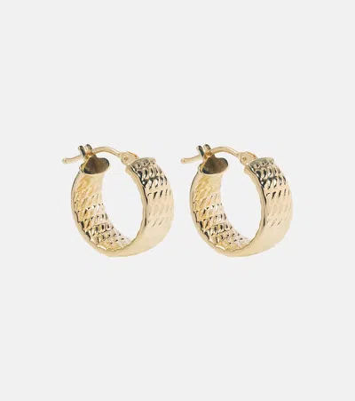 Stone And Strand Le Groove 14kt Gold Hoop Earrings
