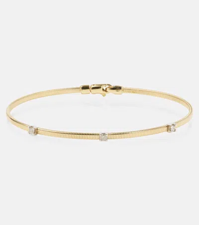 Stone And Strand Liquid Gold 14kt Gold Bracelet With Diamonds