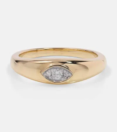Stone And Strand Muse 10kt Gold Ring With Diamonds
