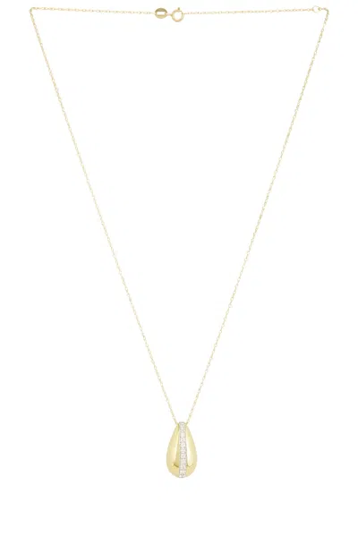 Stone And Strand Pave Pistachio Necklace In 10k Yellow Gold & White Diamond