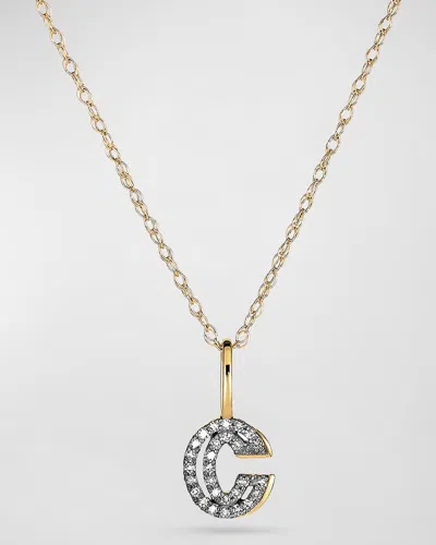 Stone And Strand Pave Varsity Letter Necklace In C