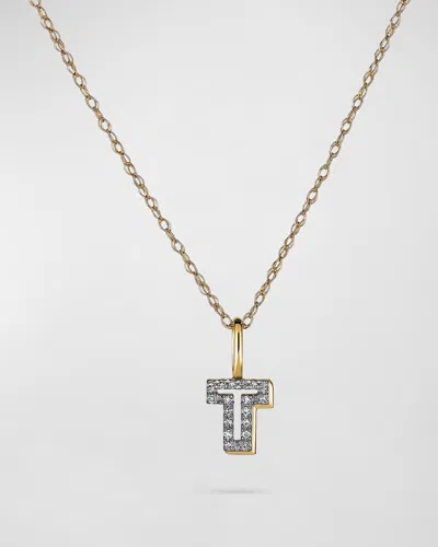 Stone And Strand Pave Varsity Letter Necklace In T