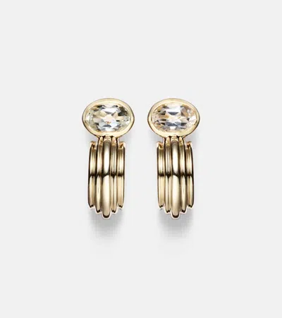 Stone And Strand Pavillion 14kt Gold Earrings With Topazes