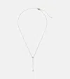 Stone And Strand Perfect Pear 14kt Gold Lariat Necklace With Diamonds In Gold