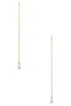 Stone And Strand Perfect Pear Diamond Threader Earrings