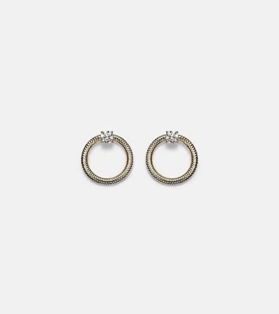 Stone And Strand Prince 14kt Gold Earrings With Diamonds