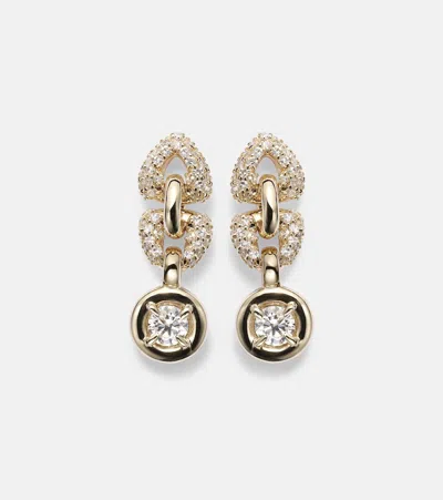 Stone And Strand Rossellini 14kt Gold Earrings With Diamonds
