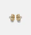 Stone And Strand Second Hole Freddy 14kt Gold Huggie Earrings With Diamonds