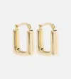 Stone And Strand Squared Off 14kt Gold Hoop Earrings In Gold