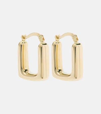 Stone And Strand Squared Off 14kt Gold Hoop Earrings