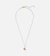 Stone And Strand Take A Pizza My Heart 10kt Gold Necklace With Ruby In Gold