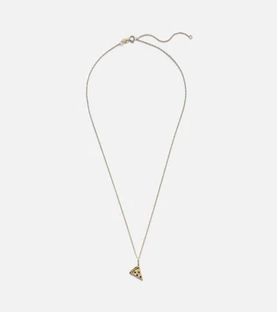Stone And Strand Take A Pizza My Heart 10kt Gold Necklace With Ruby
