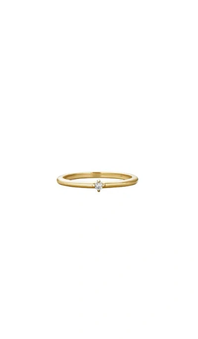 Stone And Strand Tiny Diamond Ring In 14k Yellow Gold & White Diamond