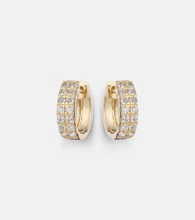 Stone And Strand Twin 14kt Gold Earrings With Diamonds