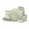 Stone By Mercer Project Atik 16-pc. Stoneware Dinnerware Set In Gray