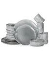 Stone By Mercer Project Atik 16pc Dinnerware Set In Grey