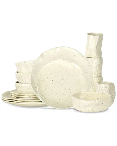 Stone By Mercer Project Atik 16pc Dinnerware Set In Yellow