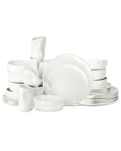 Stone By Mercer Project Atik 32pc Dinnerware Set In White