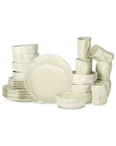 Stone By Mercer Project Atik 32pc Dinnerware Set In White