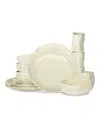 Stone By Mercer Project Atik Stoneware 16 Pc. Dinnerware Set, Service For 4 In Cream
