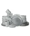 Stone By Mercer Project Atik 32pc Dinnerware Set In Grey