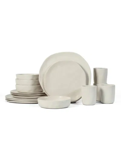 STONE BY MERCER PROJECT HEKONDA 16 PC. DINNERWARE SET, SERVICE FOR 4