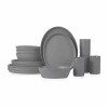Stone By Mercer Project Katachi 16-pc. Stoneware Dinnerware Set In Gray